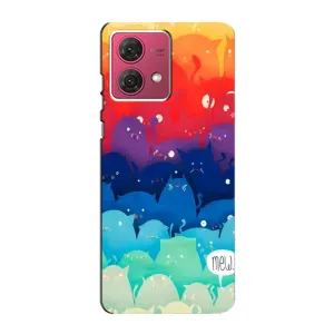 Силиконовый чехол с котиком для Motorola MOTO G84 (Mew)