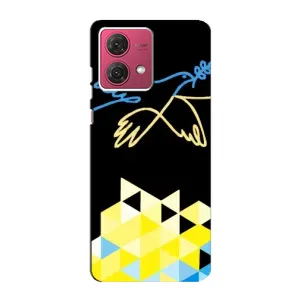 Чехол на Motorola MOTO G84 Украинский дизайн (Мир для Украины)