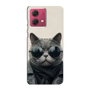 Чехол на тематику: Коты для Motorola MOTO G84 (Модный кот)