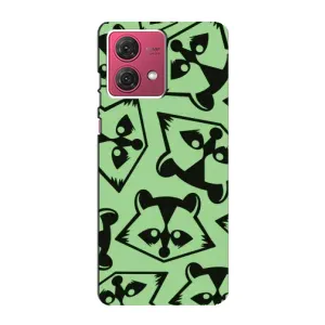 Силиконовый Чехол с Енотами на Motorola MOTO G84 (Мордочки Енота)