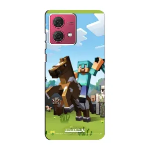 Чохли для Motorola MOTO G84 (Персонажі МайнКрафт) (На коні)