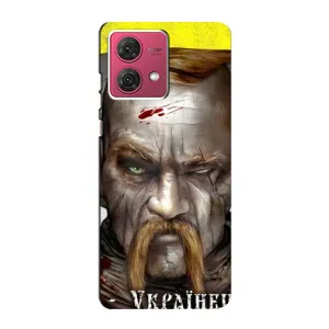 Чехол с картинкой (Патриотический КОЗАК) на Motorola MOTO G84 (Одноглазый Козак)