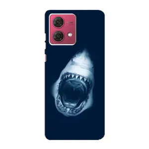 Силиконовый бампер с картинкой животных для Motorola MOTO G84 (Пасть Акулы)
