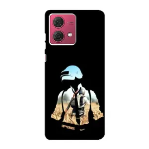 Силиконовый чехол с картинкой "Герой Pubg" на Motorola MOTO G84 (Пубг мен)
