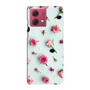 Чехлы с принтом Розочки для Motorola MOTO G84 (Разные цветы)