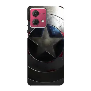 Чохол с Щітом Капітана Америки на Motorola MOTO G84 (Ретро Щит Капітана)