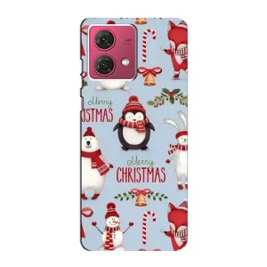 Чехол Санта Клаус для Motorola MOTO G84 (Рождественский)