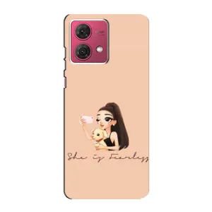 Силіконовый Чохол на Motorola MOTO G84 з картинкой Модных девушек (З собакою)