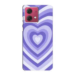 Чехлы с тематикой "Маленькие Сердечки" на Motorola MOTO G84 (Сердце фиолет)