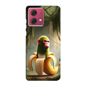 Чехол с мемами тралалело тралала для Motorola MOTO G84 (Шимпанзини бананини)