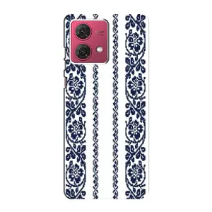 Силиконовый Чехол на Motorola MOTO G84 с картинкой Вышиванки (Синяя вышиванка)