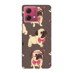Чехол (ТПУ) Милые собачки для Motorola MOTO G84 (Собачки Мопсики)