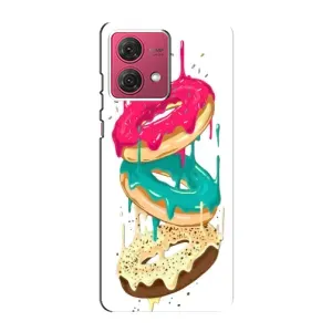 Чехол с изображением вкусной еды для Motorola MOTO G84 (Сочные пончики)