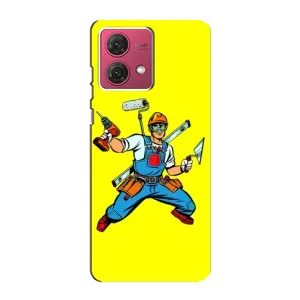 Силиконовый бампер (Работники) на Motorola MOTO G84 (Строитель)