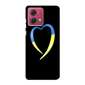 Силиконовый Чехол на Motorola MOTO G84 (Я-Украина) (Украинское сердце)