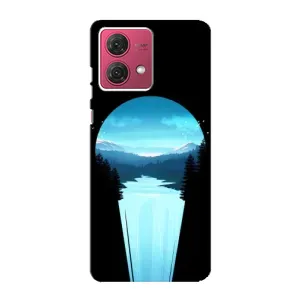 Летний Чехол на Motorola MOTO G84 (Синий Водопад)