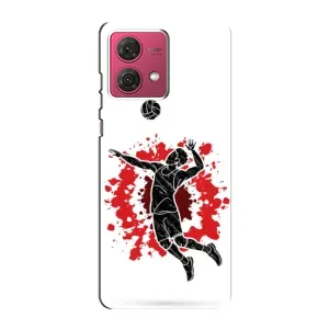 Чехлы с принтом Спортивная тематика для Motorola MOTO G84 (Волейболист)