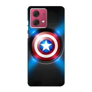 Чохол с Щітом Капітана Америки на Motorola MOTO G84 (Яскраий Щит Капітана)