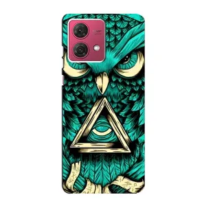 Чехлы с принтом СОВЫ для Motorola MOTO G84 (Зеленая сова)