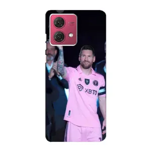Чехлы Лео Месси в Майами на Motorola MOTO G84 (Золотой мяч Месси)