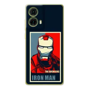 Чехол Супергерой Железный человек на Motorola MOTO G85 (Art Iron man)