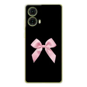 Чехол банты для Motorola MOTO G85 (Бант на черном)