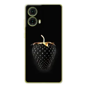 Чехол с изображением  вкусной еды для Motorola MOTO G85 (Чёрная клубника)
