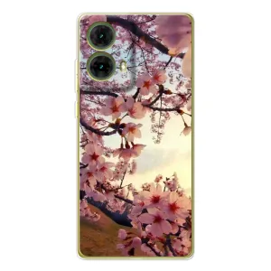 Чехол с принтом САКУРЫ на Motorola MOTO G85 (Цветущая сакура)