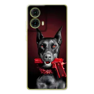 Чехол ДОБЕРМАН для Motorola MOTO G85 (Доберман злой)