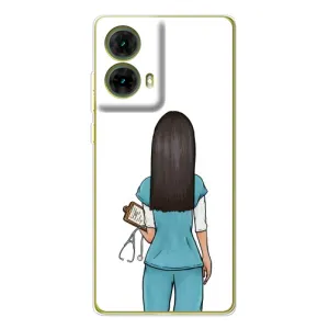 Силиконовый бампер (Работники) на Motorola MOTO G85 (Доктор)