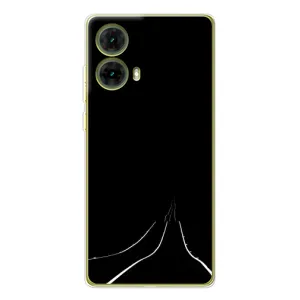 Чехол с картинками на черном фоне для Motorola MOTO G85 (Дорога)