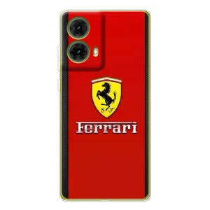 Силиконовый бампер с картинкой машины на Motorola MOTO G85 (Ferrari Logo)