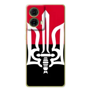 Чехлы УПА (Красно-Чёрный) на Motorola MOTO G85 (Герб Украины)