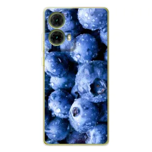 Чехол с изображением  вкусной еды для Motorola MOTO G85 (Голубика)