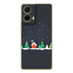 Силиконовый бампер на рождество для Motorola MOTO G85 (Город зимний)