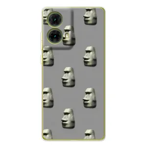 Бампер с принтом Мемы для Motorola MOTO G85 (Каменное лицо)