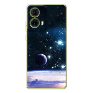 Чехол (ТПУ) с планетами на Motorola MOTO G85 (Космический вид)