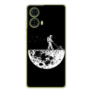 Силиконовый Чехол с принтом "Космонавты" на Motorola MOTO G85 (Космонавт)