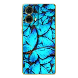 Силиконовый бампер с картинкой животных для Motorola MOTO G85 (Крылья бабочек)