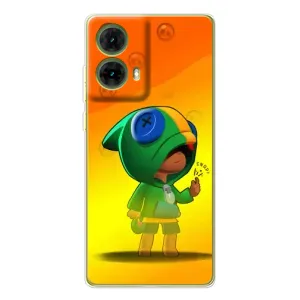 Чехол Бравл Старс для Motorola MOTO G85 (LEON в кофте)
