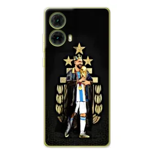 Чехлы Лео Месси Аргентина для Motorola MOTO G85 (Месси король)