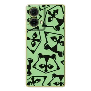 Силиконовый Чехол с Енотами на Motorola MOTO G85 (Мордочки Енота)