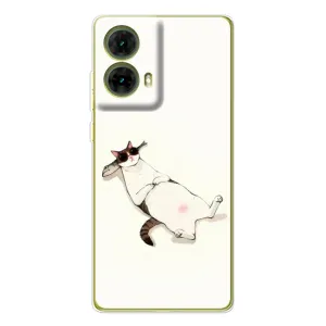 Чехол на тематику: Коты для Motorola MOTO G85 (Отдых)