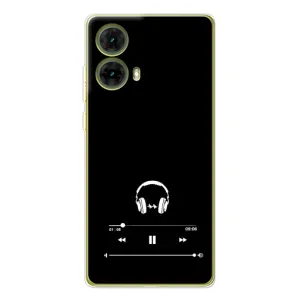 Чехол с картинками на черном фоне для Motorola MOTO G85 (Плеер)