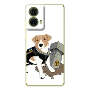 Чехол с принтом Собаки Патрон для Motorola MOTO G85 (Пёс Патрон с ракетой)