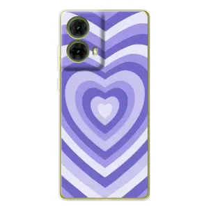 Чехлы с тематикой "Маленькие Сердечки" на Motorola MOTO G85 (Сердце фиолет)