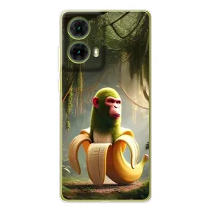 Чехол с мемами тралалело тралала для Motorola MOTO G85 (Шимпанзини бананини)