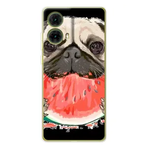 Чехол (ТПУ) Милые собачки для Motorola MOTO G85 (Смешной Мопс)