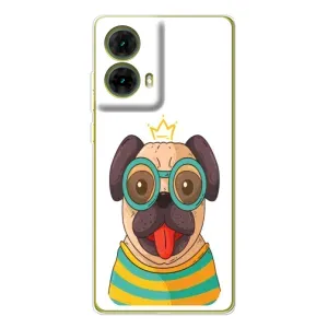 Бампер для Motorola MOTO G85 с картинкой "Песики" (Собака Король)