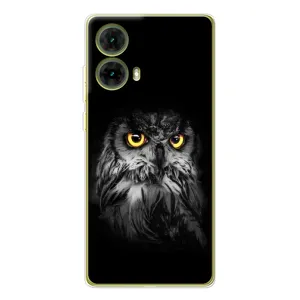 Чехлы с принтом СОВЫ для Motorola MOTO G85 (Сова на чёрном)